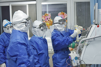 2020年2月，乐虎唯一官网医疗医护人员在武汉一线积极参与救治。